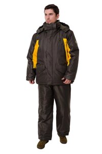 Зимний костюм для рыбалки ONERUS Фишер -45 (Таслан, Зеленый/Желтый) Полукомбинезон