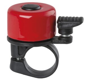 Звонок велосипедный Horst, сталь/пластик, мини D=35мм, красный, 00-170715
