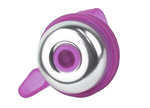 Звонок велосипедный JOY KIE 32CD-02, детский, алюминий/пластик, D: 40 мм, розовая база, 32CD-02 pink