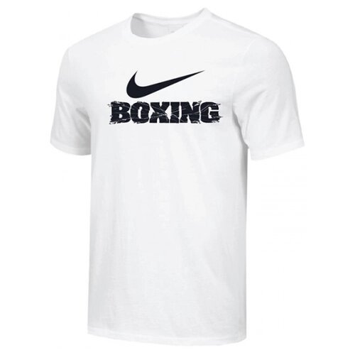 Беговая футболка NIKE, силуэт полуприлегающий, размер S, белый