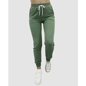 Беговые брюки , размер 52, зеленый