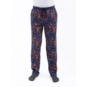 Брюки Монотекс, на завязках, карманы, размер 64, оранжевый
