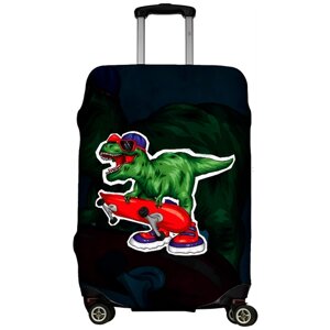 Чехол для чемодана "Dino skateboard" размер S
