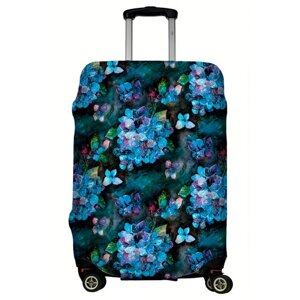 Чехол для чемодана "Голубые цветы"Размер L.