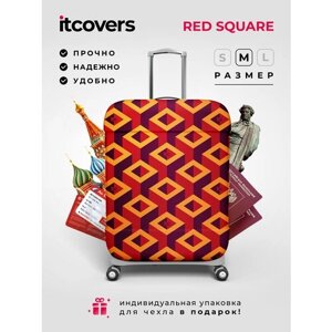 Чехол для чемодана itcovers, текстиль, 80 л, размер M+красный