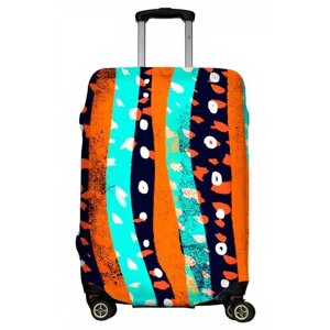 Чехол для чемодана LeJoy, полиэстер, текстиль, размер S, фиолетовый, оранжевый