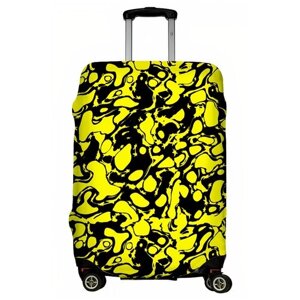 Чехол для чемодана LeJoy, полиэстер, текстиль, размер S, желтый, черный