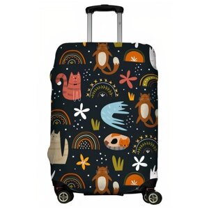 Чехол для чемодана "Радужные коты" размер М