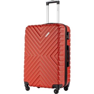 Чемодан L'case, ABS-пластик, красный