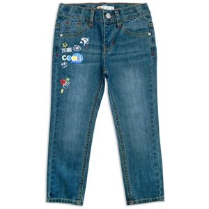 Детские тканые джинсы для мальчиков Me&We цв. Синий р. 98