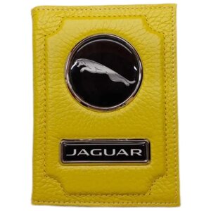 Документница Jaguar, натуральная кожа, желтый