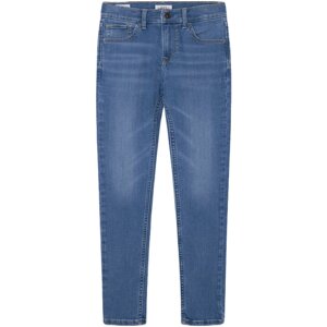 Джинсы зауженные Pepe Jeans, полуприлегающий силуэт, карманы, размер 14, голубой, синий
