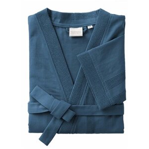 Халат Verossa, укороченный рукав, карманы, размер 50-52, синий