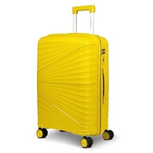 Impreza Airconic - Большой чемодан желтого цвета с расширением
