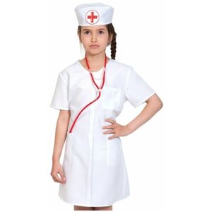 Изделие швейное карнавалофф "Медсестра"Костюм карнавальный детский, размер M (134).