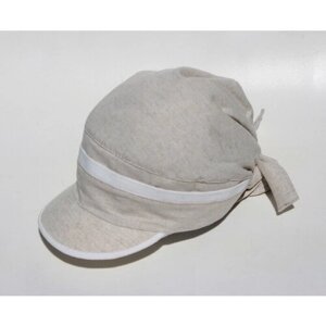 Кепка шлем Мария летняя, подкладка, размер 59 - 60, бежевый