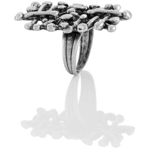 Кольцо L'attrice di base, бижутерный сплав, серебрение, размер 19, серебряный