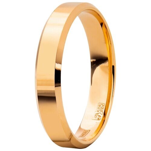 Кольцо обручальное Юверос красное золото, 585 проба, размер 16.5