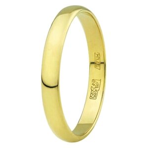Кольцо обручальное Юверос желтое золото, 585 проба, размер 20.5