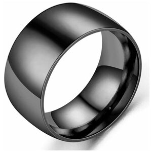 Кольцо помолвочное TASYAS, нержавеющая сталь, размер 20, черный