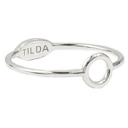 Кольцо Tilda серебро, 925 проба, родирование, размер 16.5
