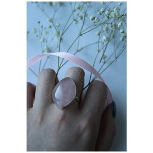 Кольцо True Stones, кварц, размер 18, розовый