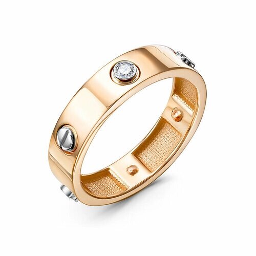 Кольцо Яхонт золото, 585 проба, бриллиант, размер 18