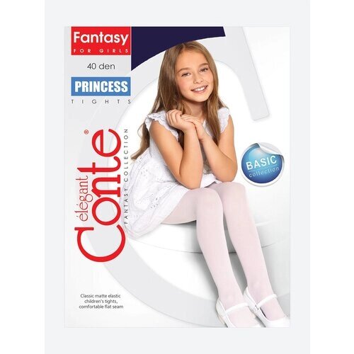 Колготки Conte-kids для девочек, классические, 40 den, без шортиков, размер 128-134, синий
