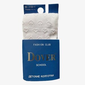 Колготки Dover для девочек, классические, размер 116-128, белый