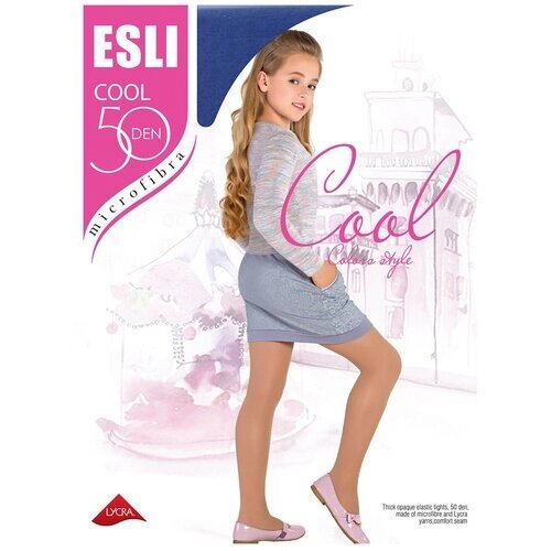 Колготки ESLI для девочек, классические, 50 den, размер 116-122, синий