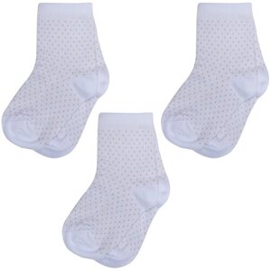Комплект из 3 пар детских носков RuSocks (Орудьевский трикотаж) белые, размер 10-12