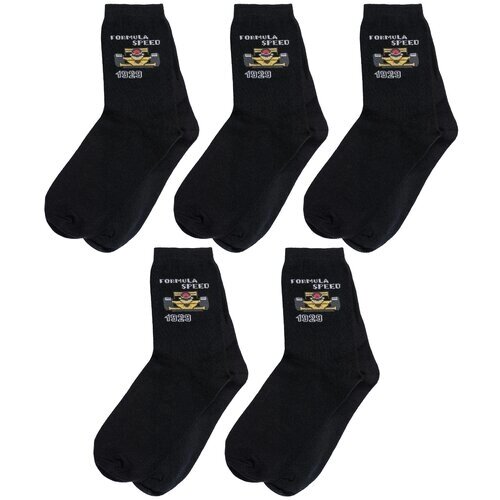 Комплект из 5 пар детских носков ХОХ d-1211 черные, размер 18-20
