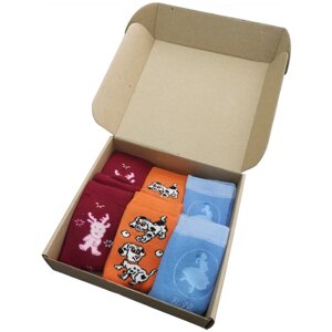 Комплект носков Aviva kids collection 6шт, 23/26, носки детские махровые, теплые, в подарочной коробке