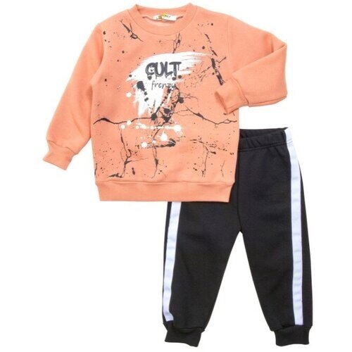 Комплект одежды Babylon fashion, повседневный стиль, размер 122, оранжевый