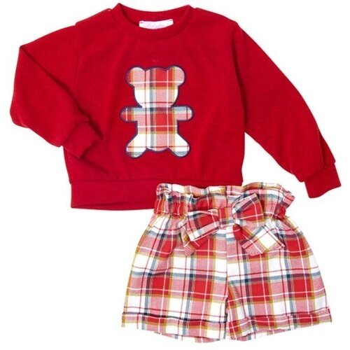 Комплект одежды Babylon fashion, повседневный стиль, размер 128, красный