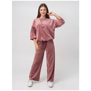 Комплект одежды , брюки, спортивный стиль, размер 158, розовый