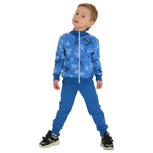 Комплект одежды Дети для мальчиков, брюки и олимпийка, размер 86, голубой