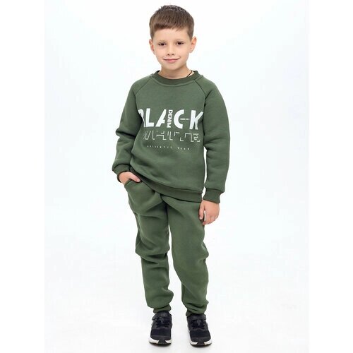 Комплект одежды Дети в цвете, толстовка и брюки, повседневный стиль, размер 30-110, зеленый