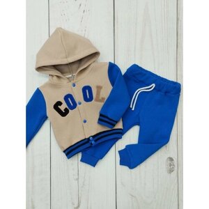 Комплект одежды для мальчиков, повседневный стиль, размер 74, синий