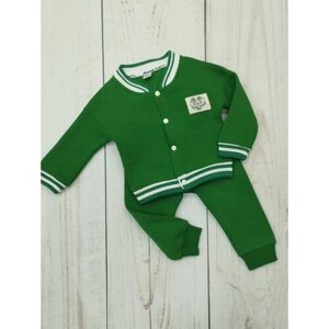 Комплект одежды для мальчиков, повседневный стиль, размер 80, зеленый