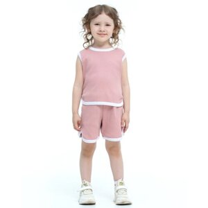 Комплект одежды GolD, майка и шорты, повседневный стиль, размер 134, розовый