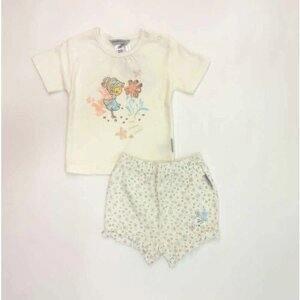 Комплект одежды Jacky для девочек, шорты и легинсы и футболка и юбка, размер 74, белый