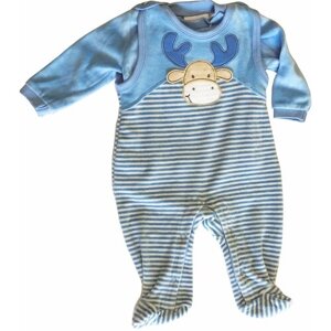 Комплект одежды Jacky для мальчиков, ползунки и кофта, повседневный стиль, размер 50, синий