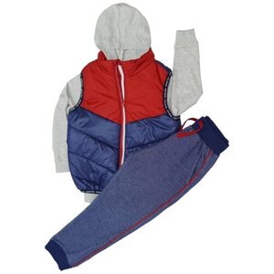 Комплект одежды MIDIMOD GOLD, жилет и брюки, повседневный стиль, размер 110-116, красный, синий
