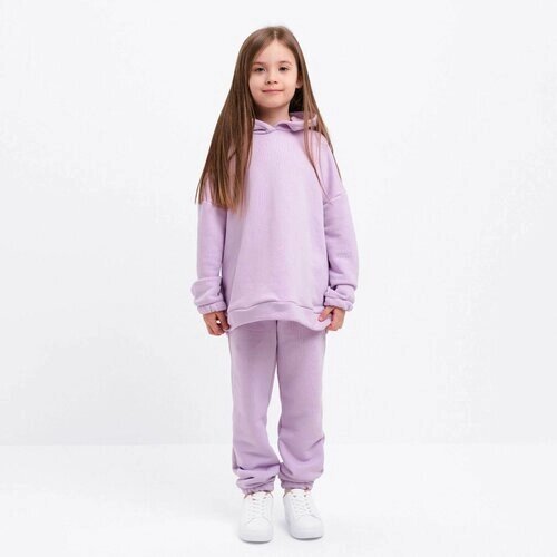 Комплект одежды Minaku, худи и брюки, спортивный стиль, размер 28, фиолетовый