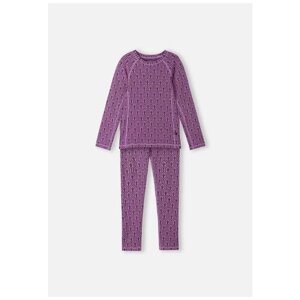 Комплект одежды Reima детский, лонгслив и брюки, размер 80, фиолетовый