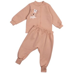Комплект одежды Совенок Дона детский, ползунки и джемпер и кофта и брюки, повседневный стиль, размер 52-80, горчичный