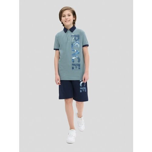 Комплект одежды VITACCI, футболка и шорты, повседневный стиль, размер 134-140, голубой
