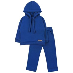 Комплект одежды YOULALA детский, брюки и худи, спортивный стиль, капюшон, размер 28 (92-98), синий