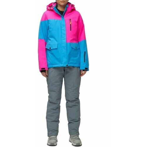 Комплект с брюками для сноубординга, зимний, силуэт полуприлегающий, утепленный, водонепроницаемый, размер 42, розовый